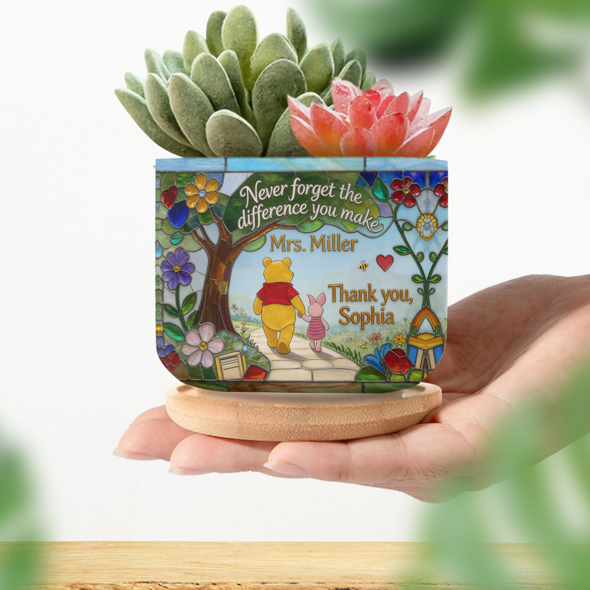 Teacher Gift - Personalized Teacher Ceramic Plant Pot