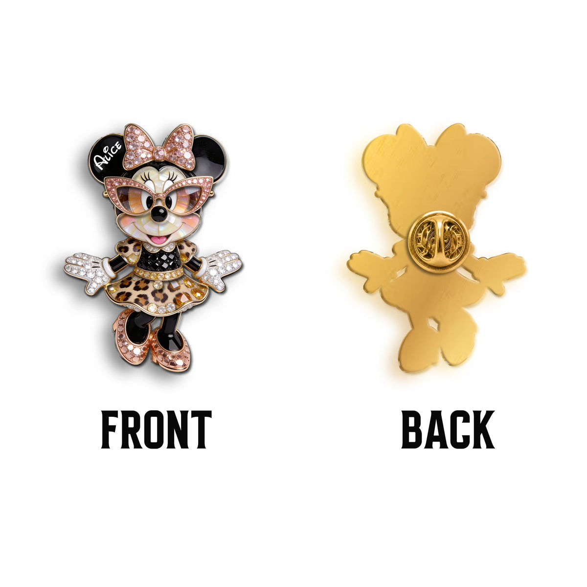 Cute Mouse - Personalized Mouse 3D Embossed Enamel Pin