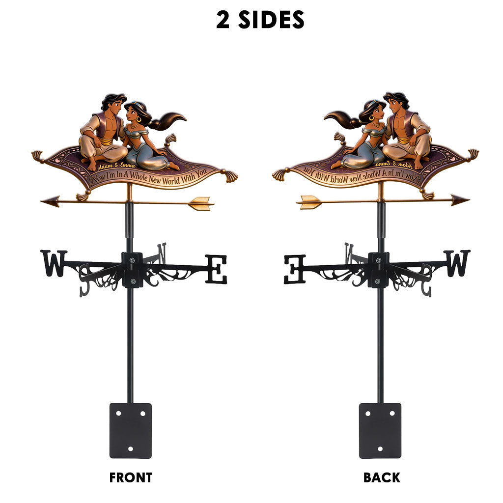 A Whole New World With You - Personalized Magic lamp Weather Vane