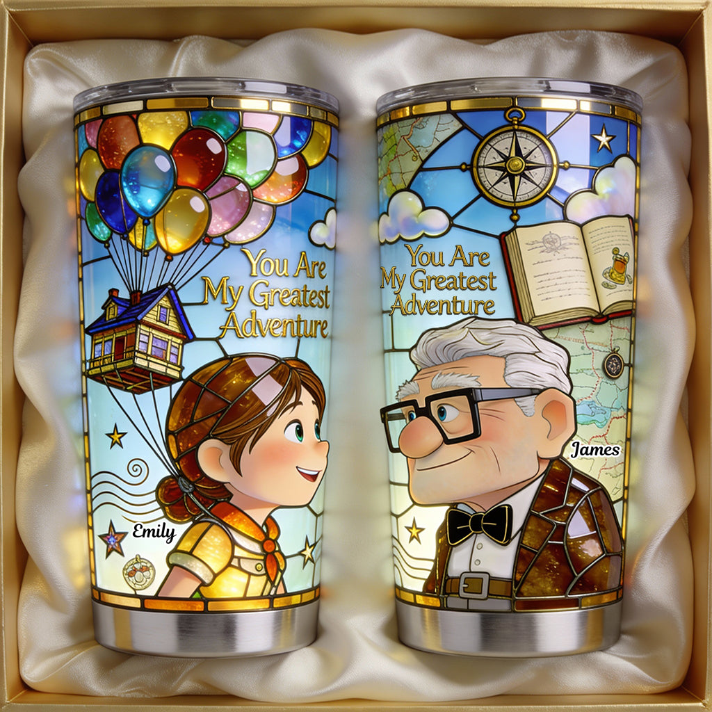You Are My Greatest Adventure - Personalized Up Movie Couple Tumbler