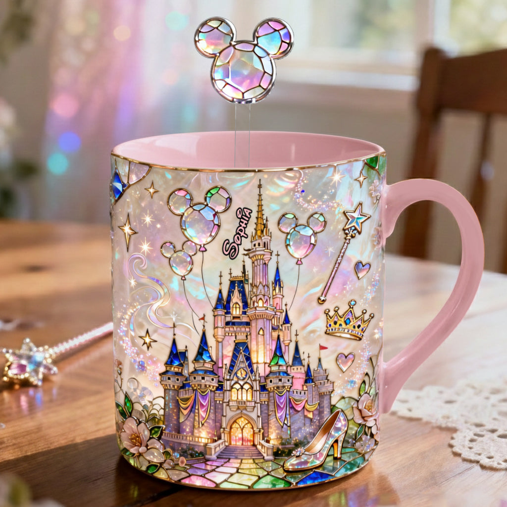 The Magical Castle - Personalized Mouse Set Accent Mug with Acrylic Stirrers
