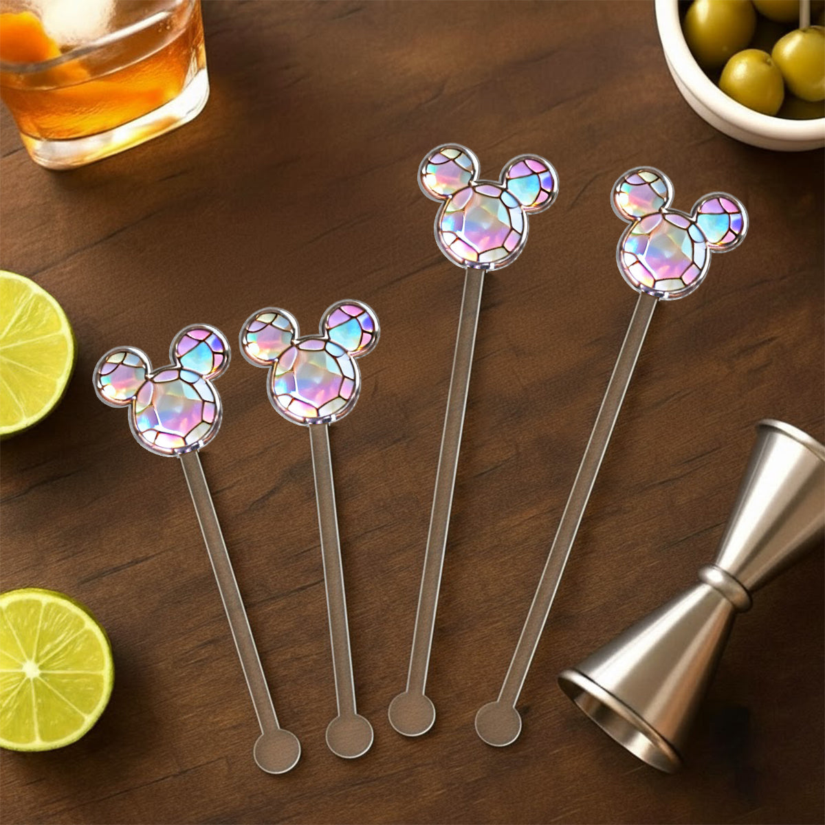 The Magical Castle - Personalized Mouse Set Accent Mug with Acrylic Stirrers