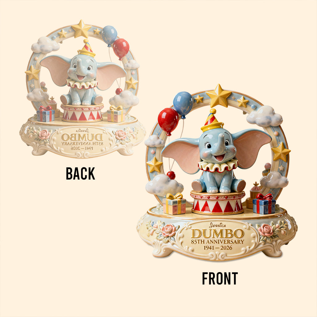Flying Elephant 85th Anniversary - Personalized Baby Elephant Custom Shaped Acrylic Plaque