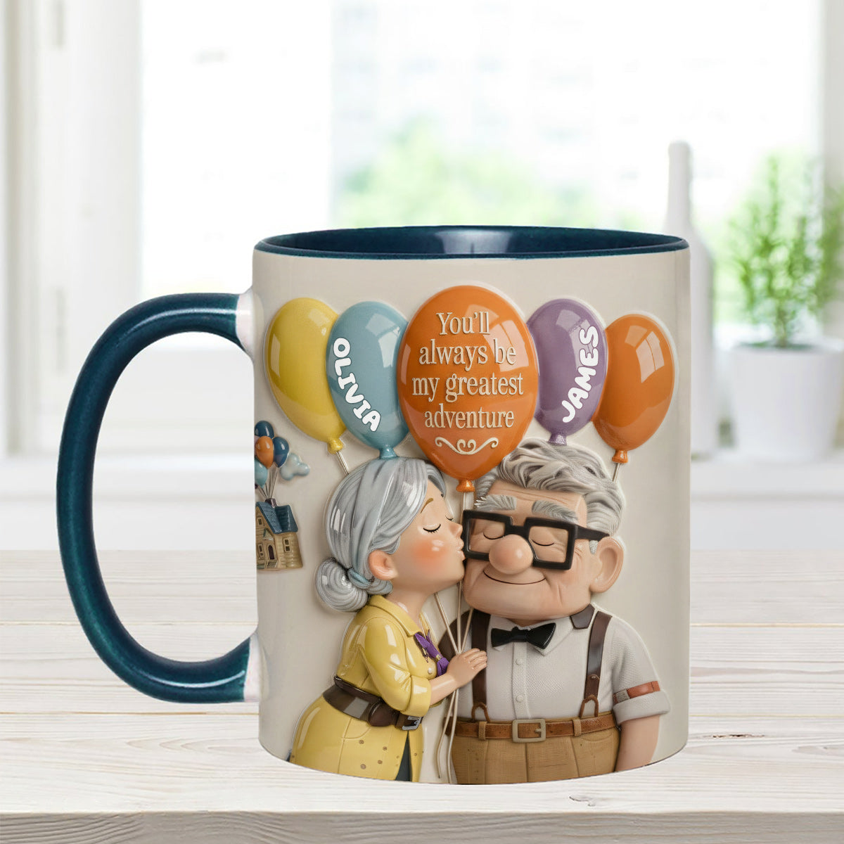 You'll Always Be My Greatest Adventure - Personalized Couple Up Set Accent Mug with Acrylic Stirrers