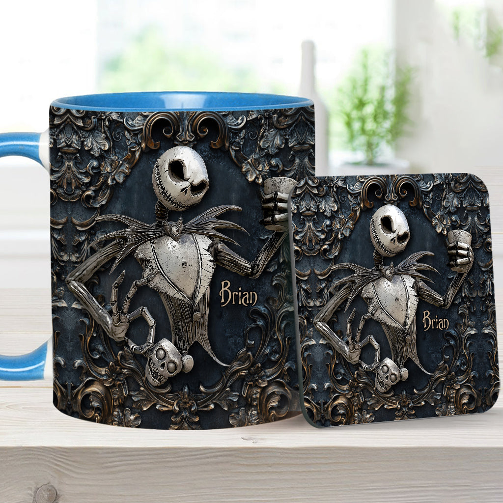 Touch My Coffee And I Will Drink It From Your Skull - Personalized Nightmare Accent Mug