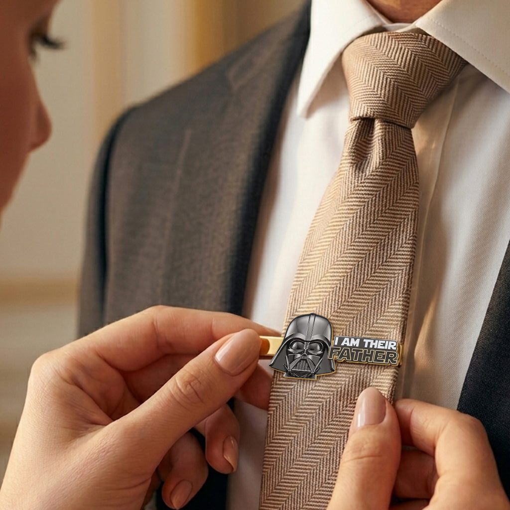 Best Dad Ever - Personalized The Force Tie Clip