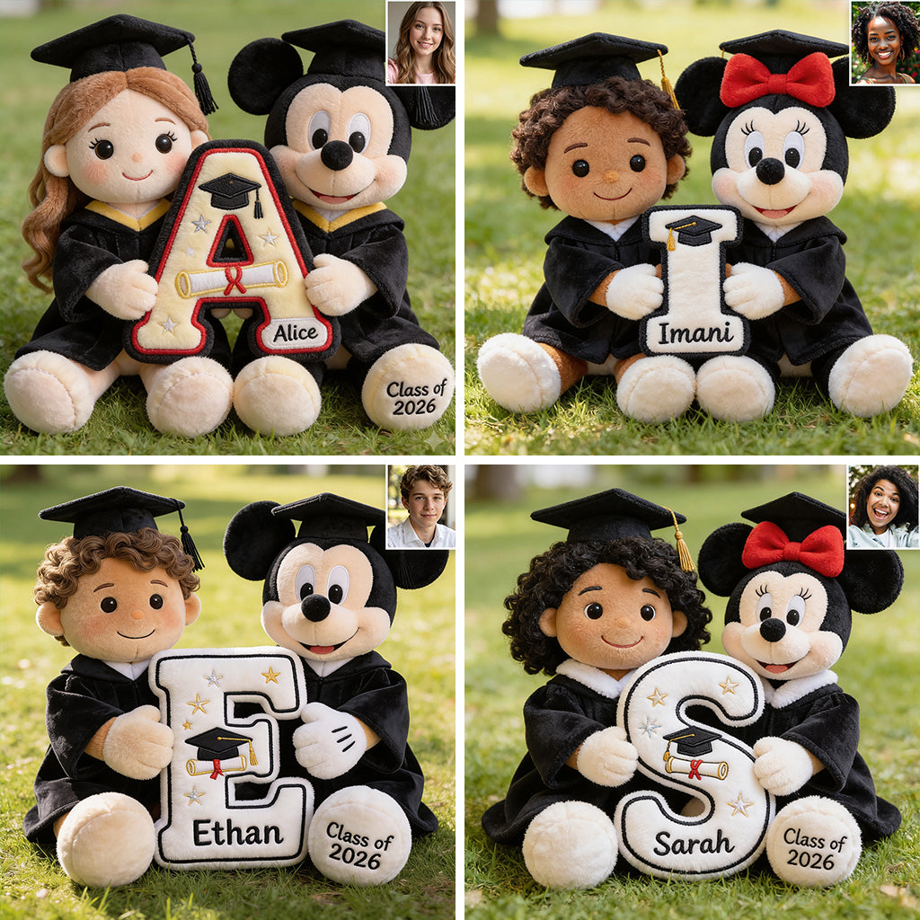Any Photo Graduation Keepsake Pillow - Personalized Graduation Premium Faux Fur Pillow