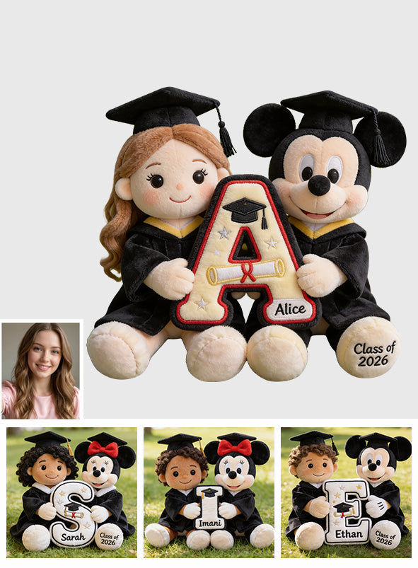 Any Photo Graduation Keepsake Pillow - Personalized Graduation Premium Faux Fur Pillow