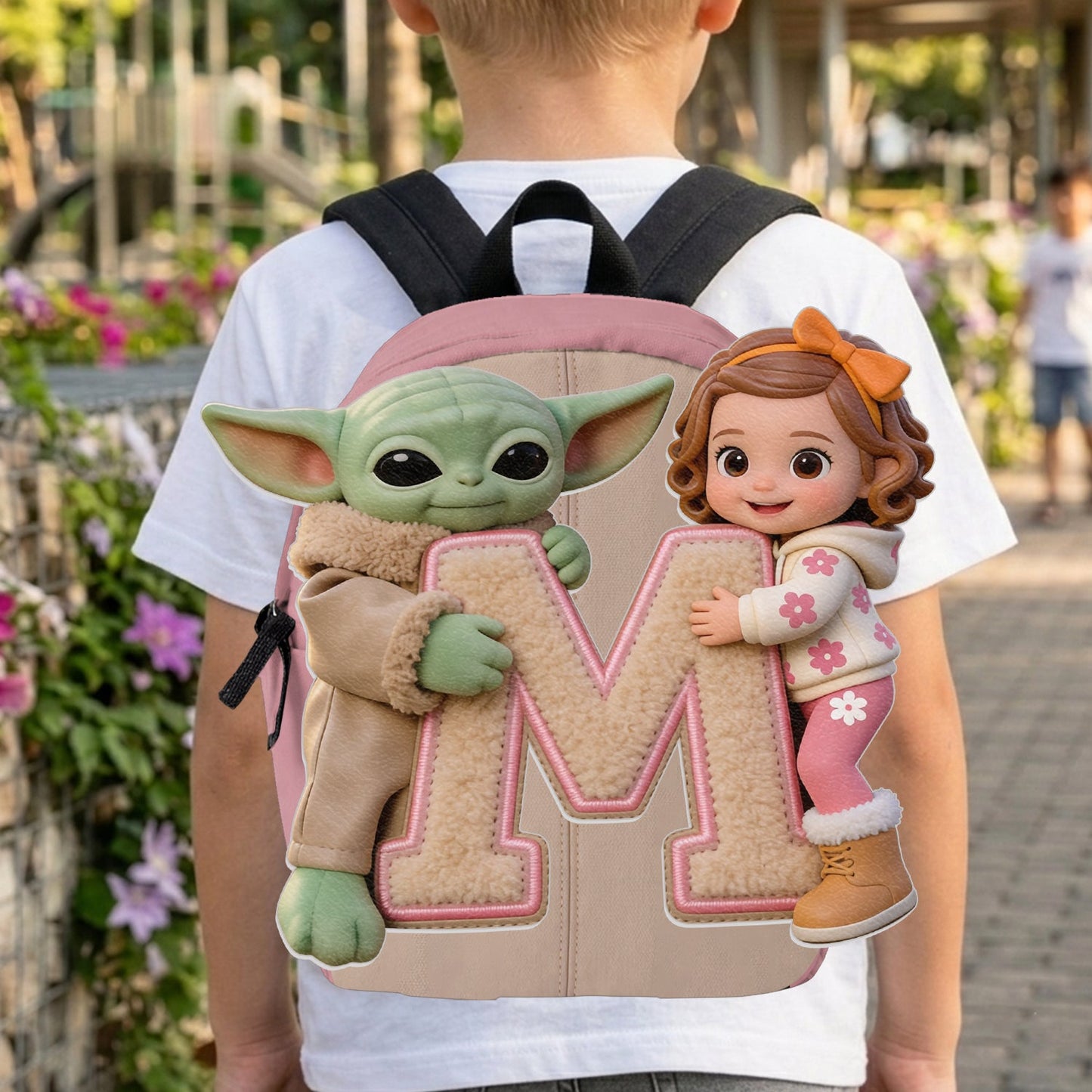 Best Friends - Personalized The Force Changeable Leather Patch Backpack