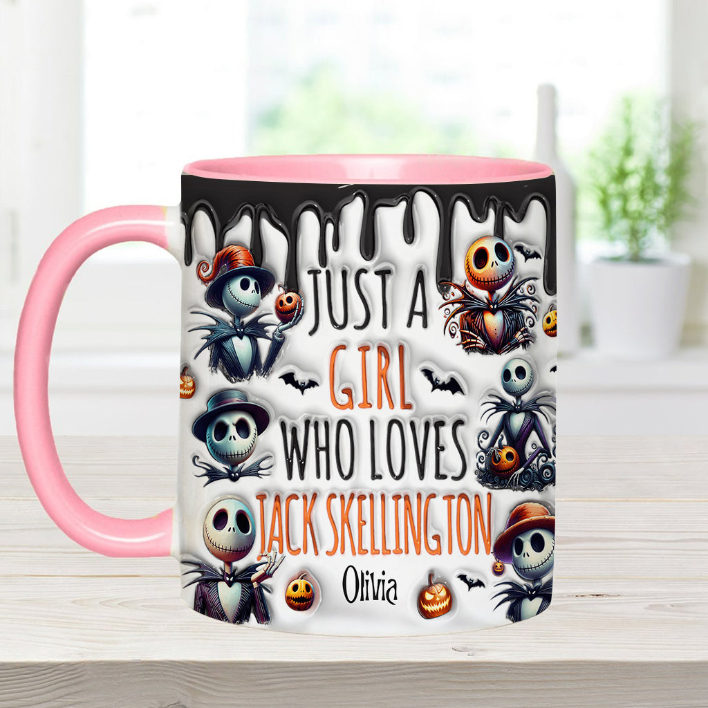 Just A Girl Who Loves Nightmare - Personalized Nightmare Accent Mug
