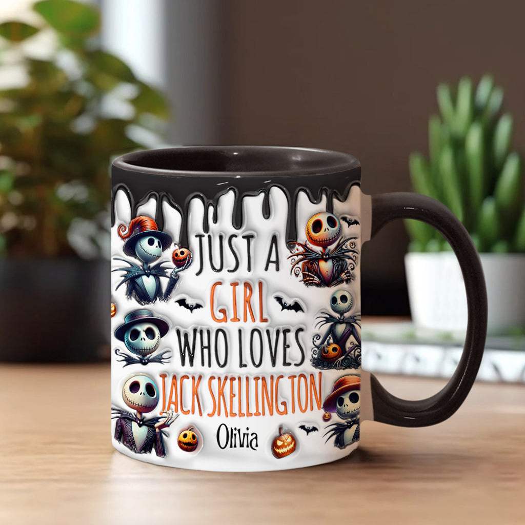 Just A Girl Who Loves Nightmare - Personalized Nightmare Accent Mug
