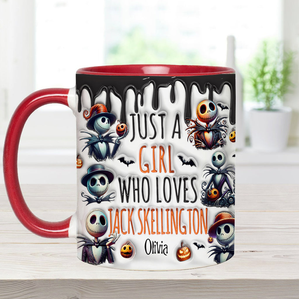 Just A Girl Who Loves Nightmare - Personalized Nightmare Accent Mug
