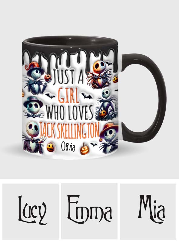 Just A Girl Who Loves Nightmare - Personalized Nightmare Accent Mug
