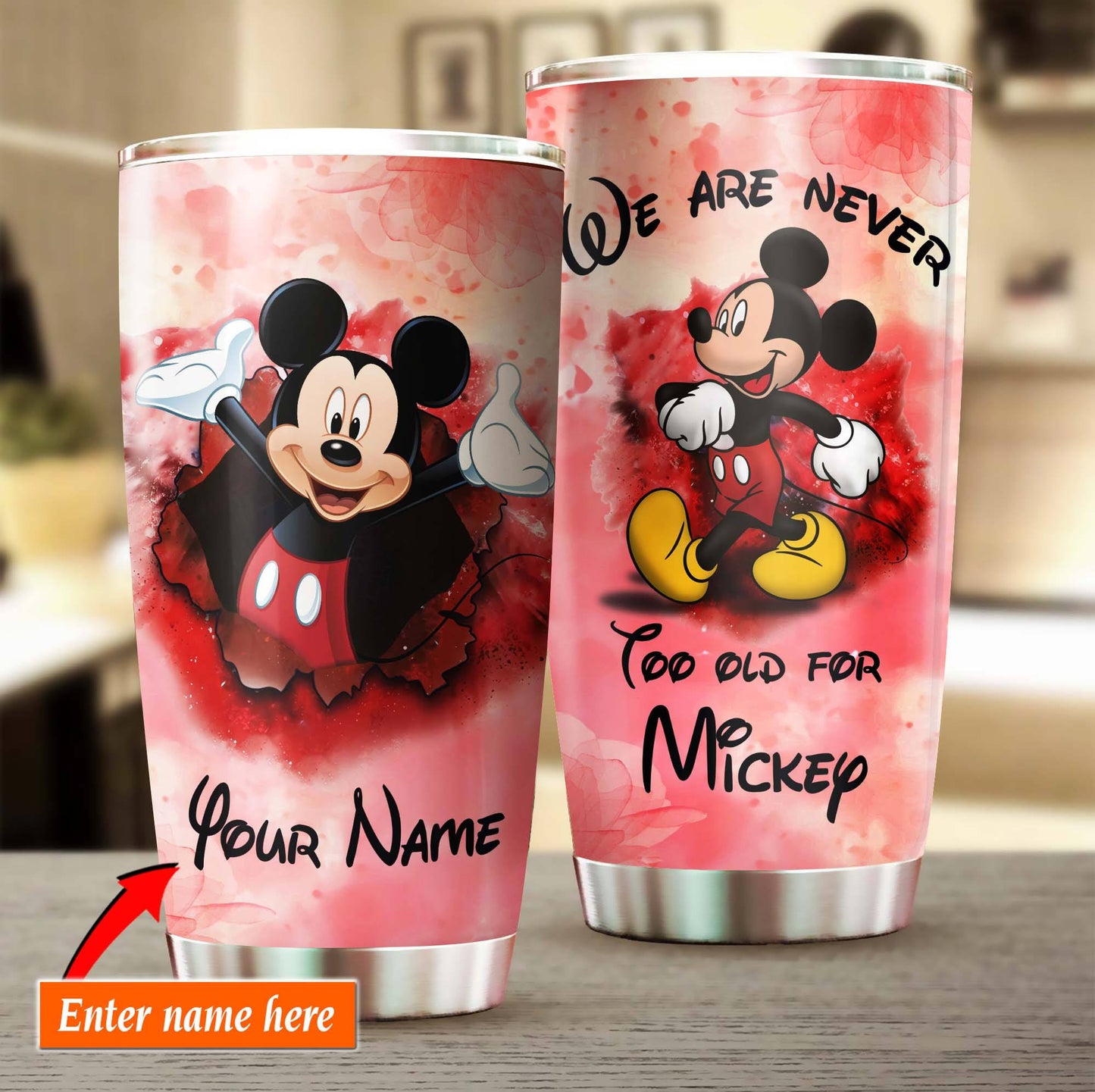We Are Never Too Old - Personalized Mouse Tumbler