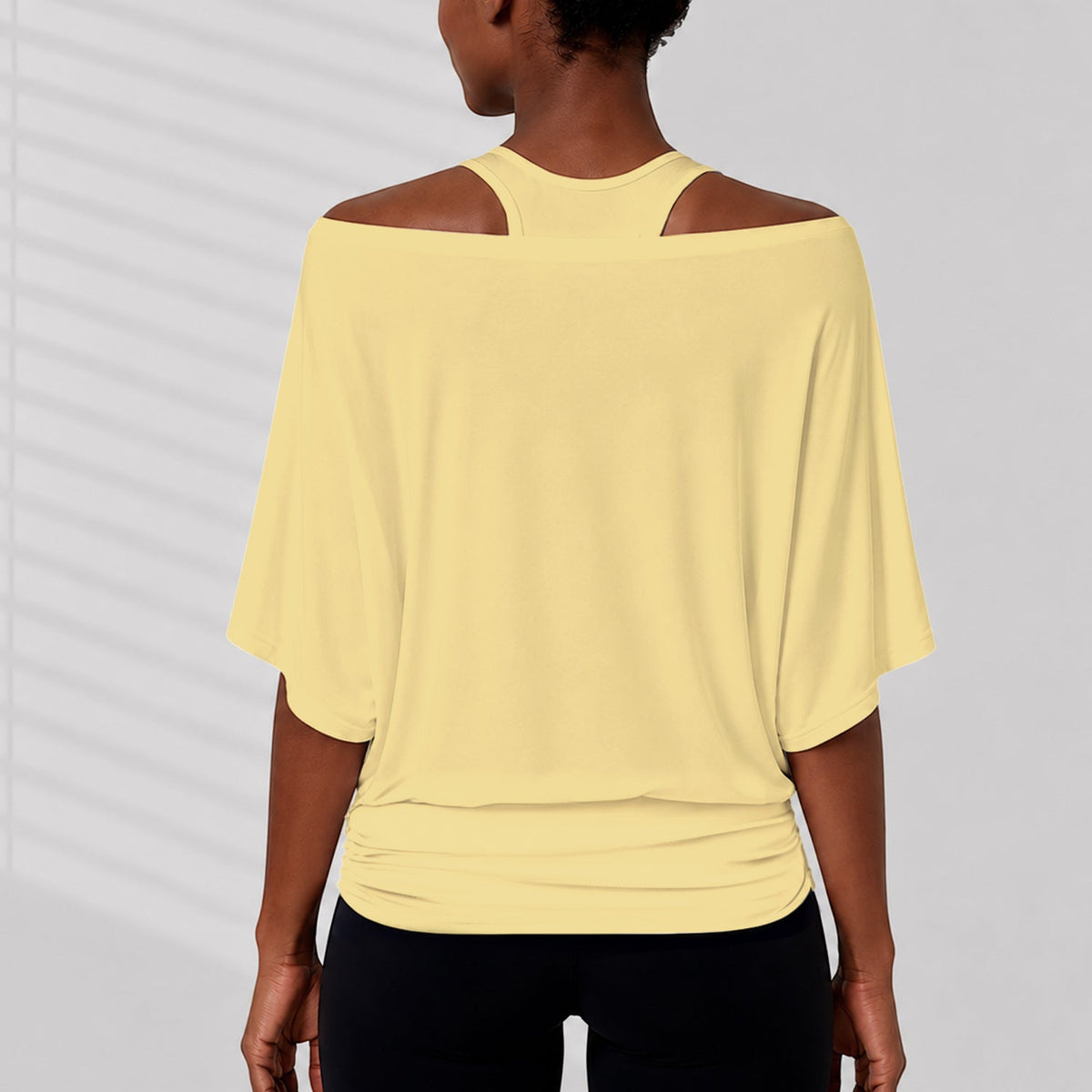 Sweet Bear - Personalized Yellow Bear Off-Shoulder Top Set