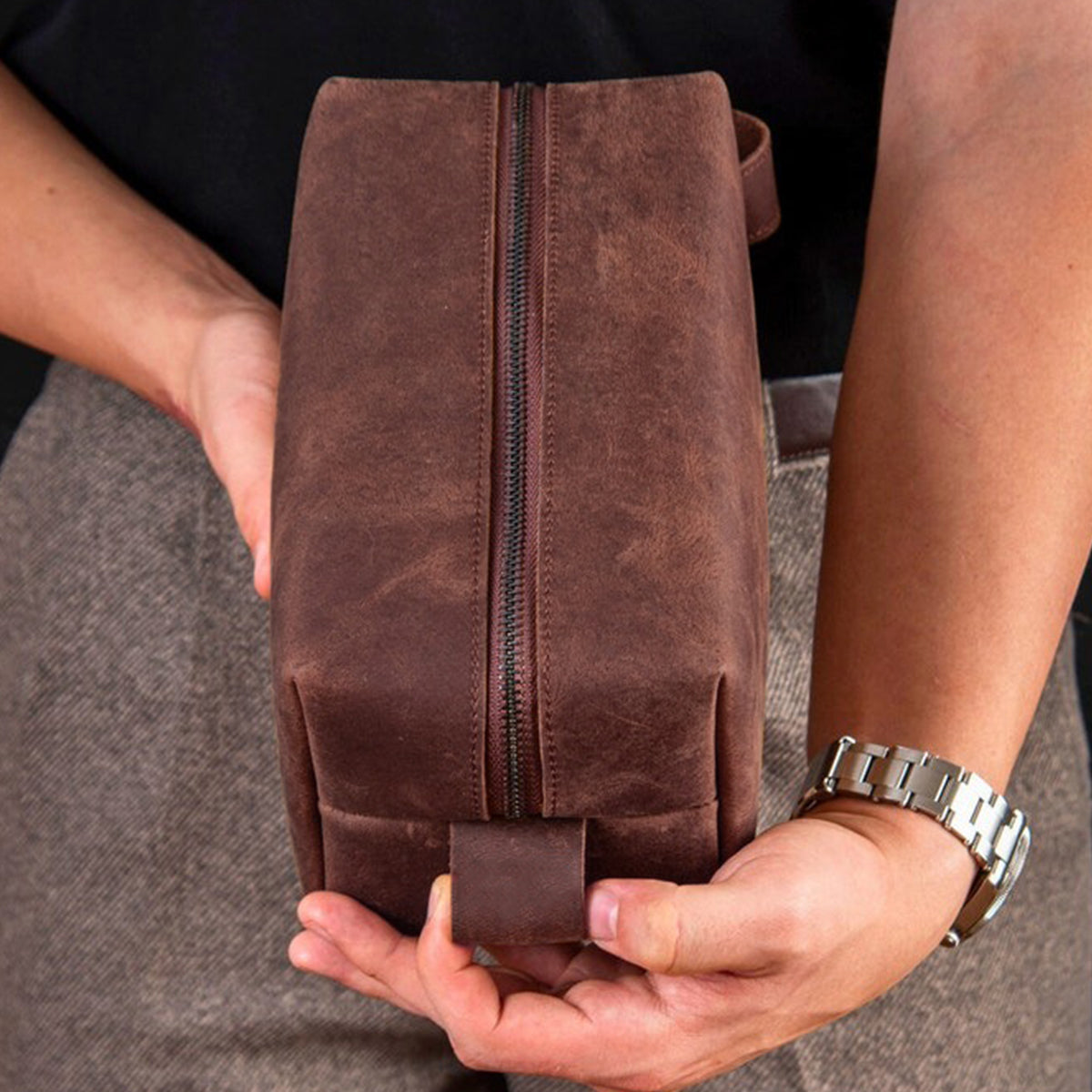 I Am Their Father - Personalized The Force Leather Toiletry Bag