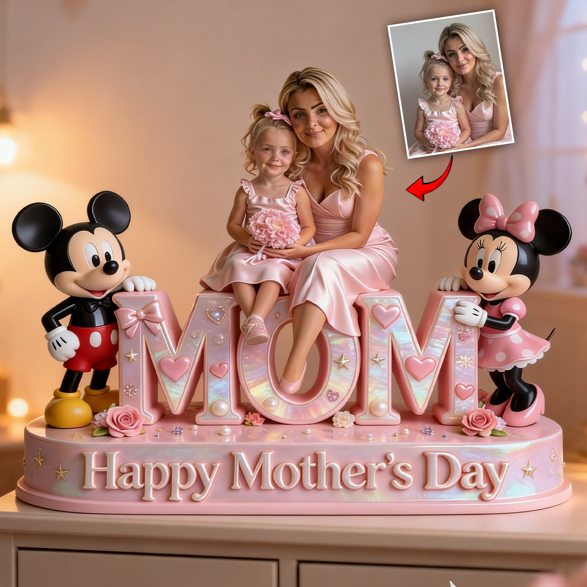 Happy Mother's Day - Personalized Mouse Custom Shaped Acrylic Plaque