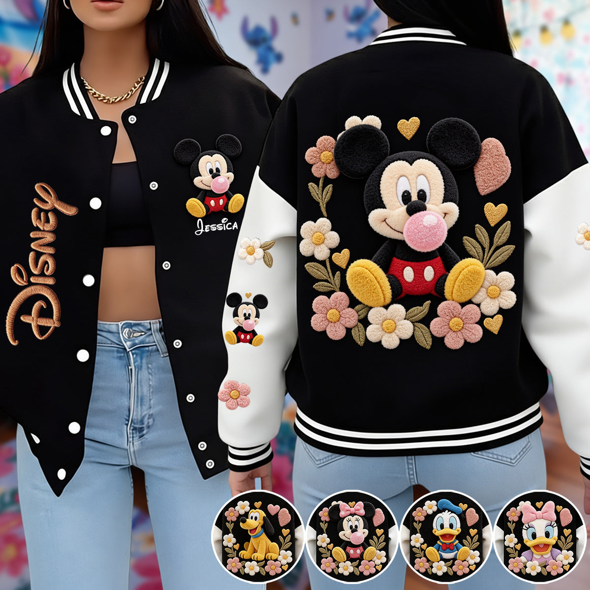 Believe In Magic - Personalized Mouse Varsity Jacket