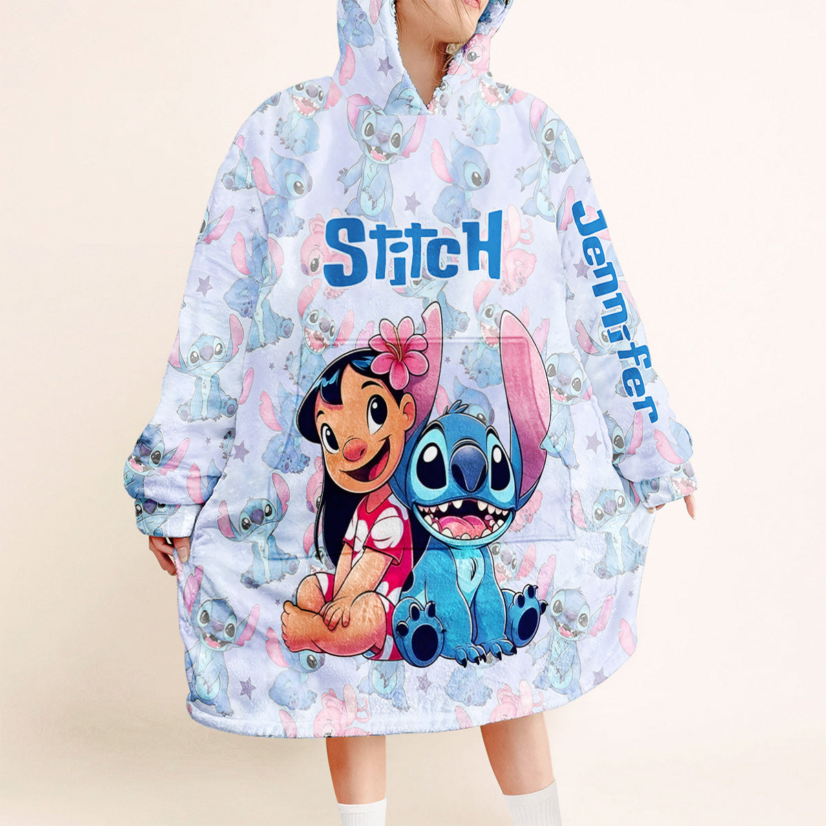 Ohana Means Family - Personalized Ohana Blanket Hoodie