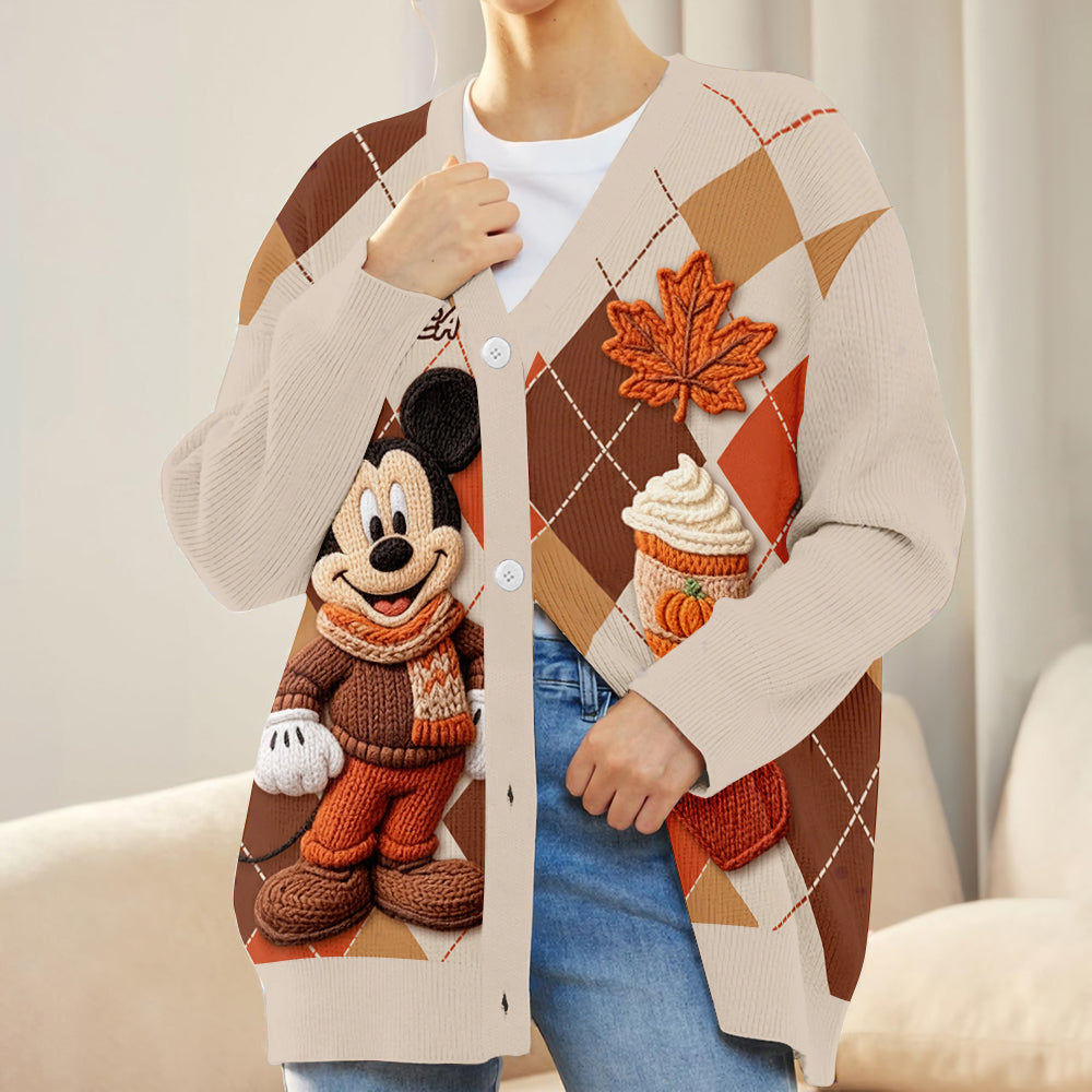 Wonderful Time Of The Year - Personalized Mouse Cardigan Sweater