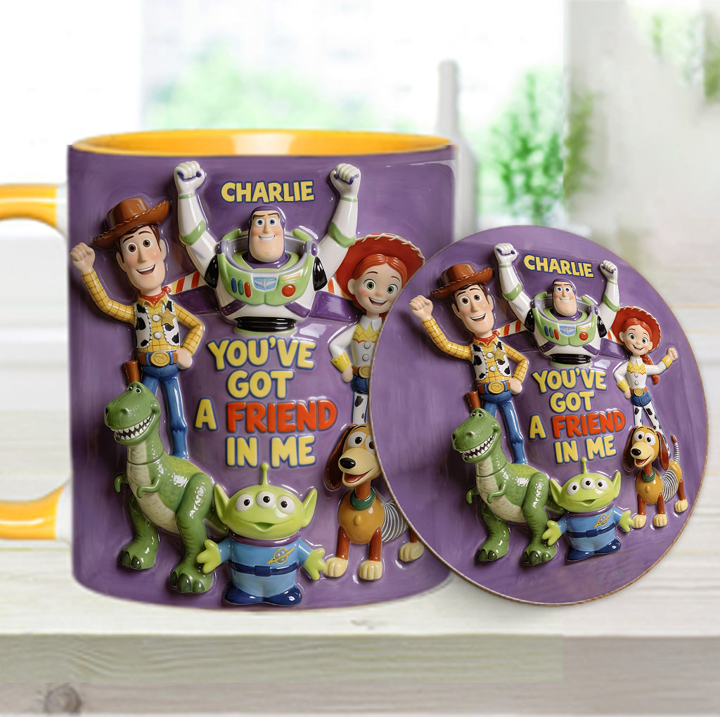 You've Got A Friend In Me - Personalized Toy Story Accent Mug & Coaster