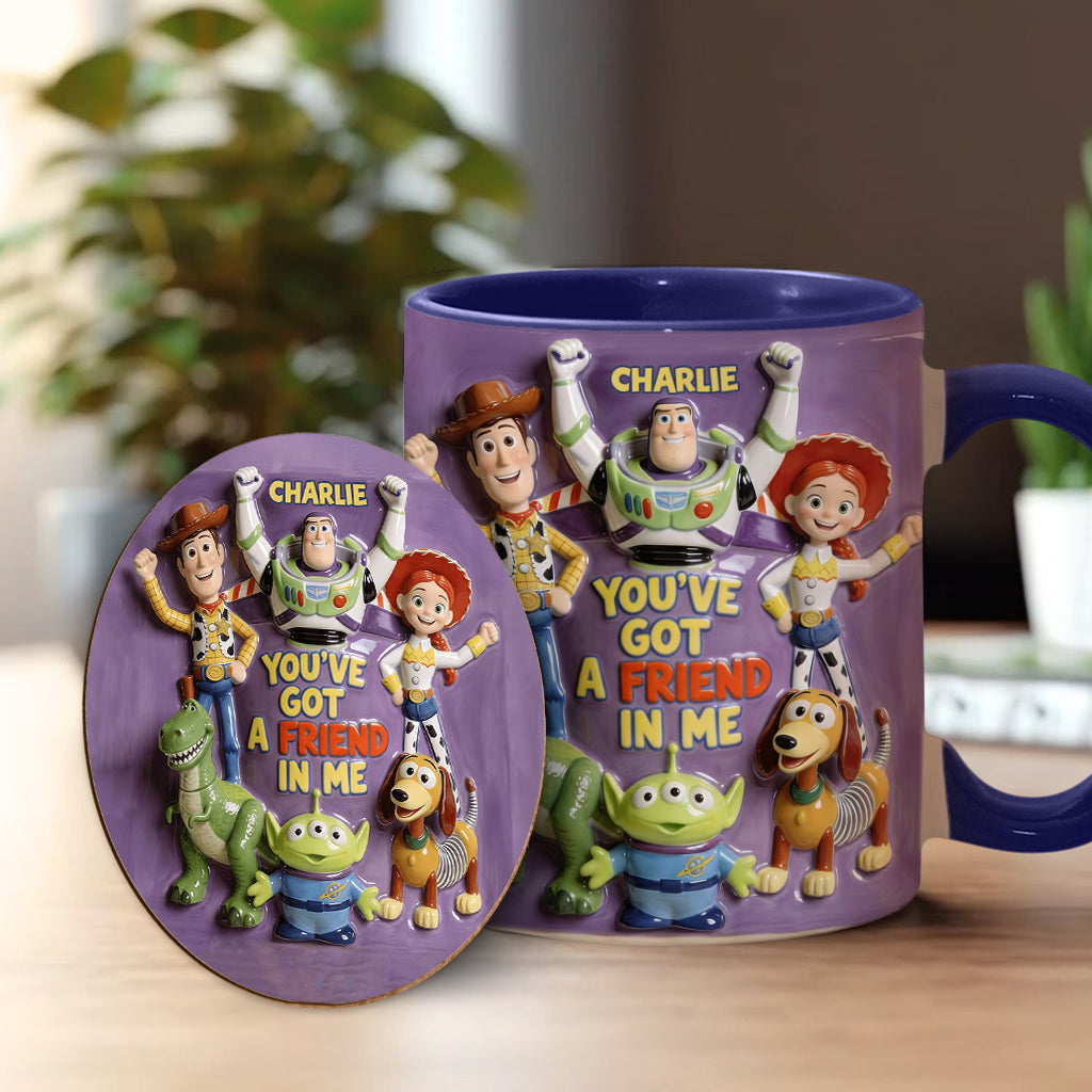 You've Got A Friend In Me - Personalized Toy Story Accent Mug & Coaster