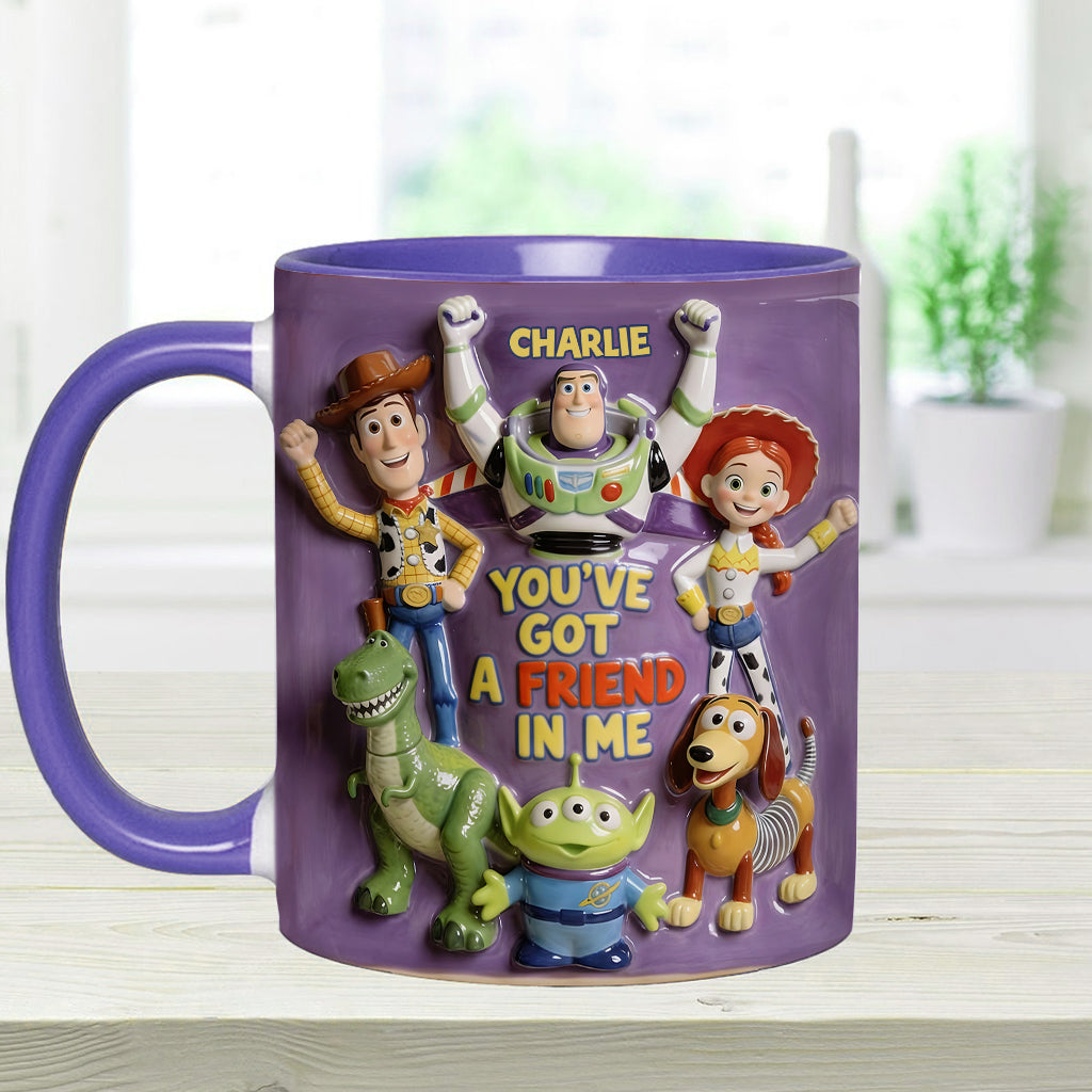 You've Got A Friend In Me - Personalized Toy Story Accent Mug & Coaster