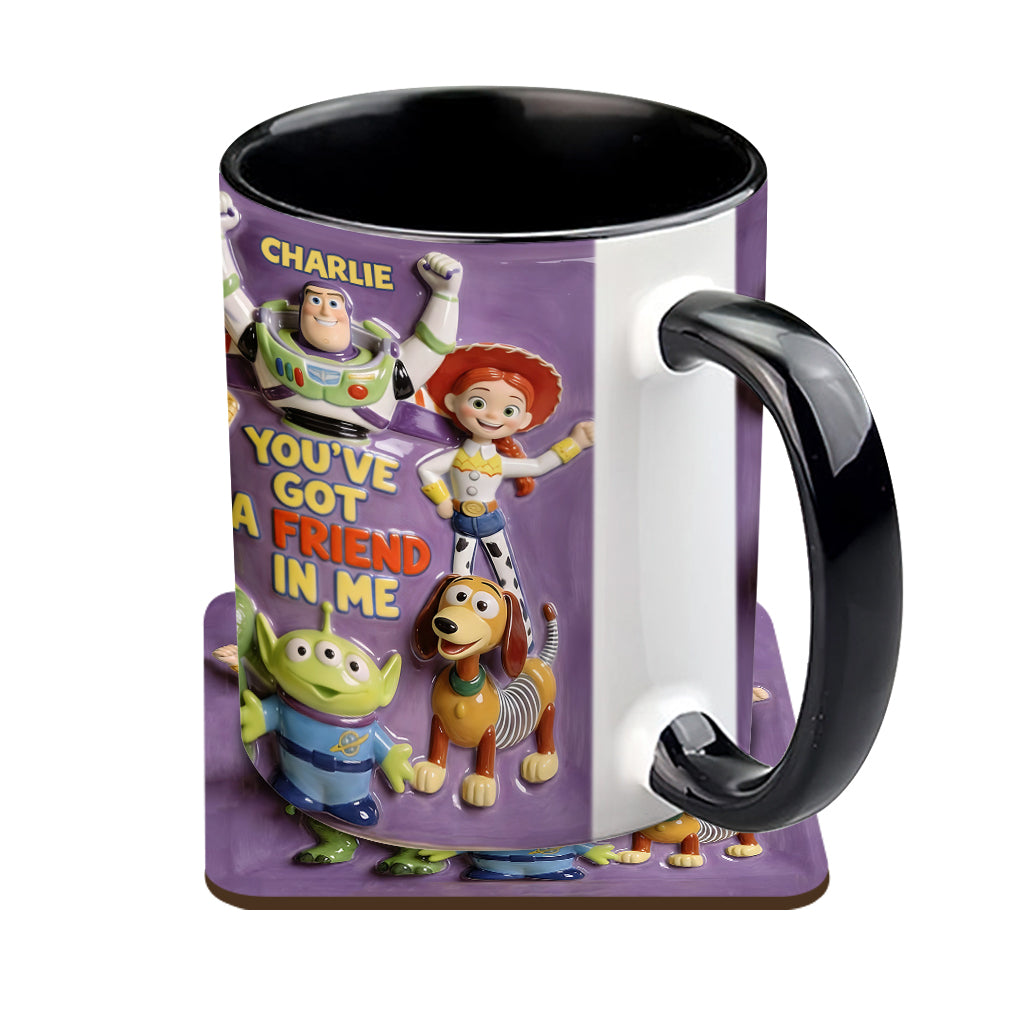 You've Got A Friend In Me - Personalized Toy Story Accent Mug & Coaster
