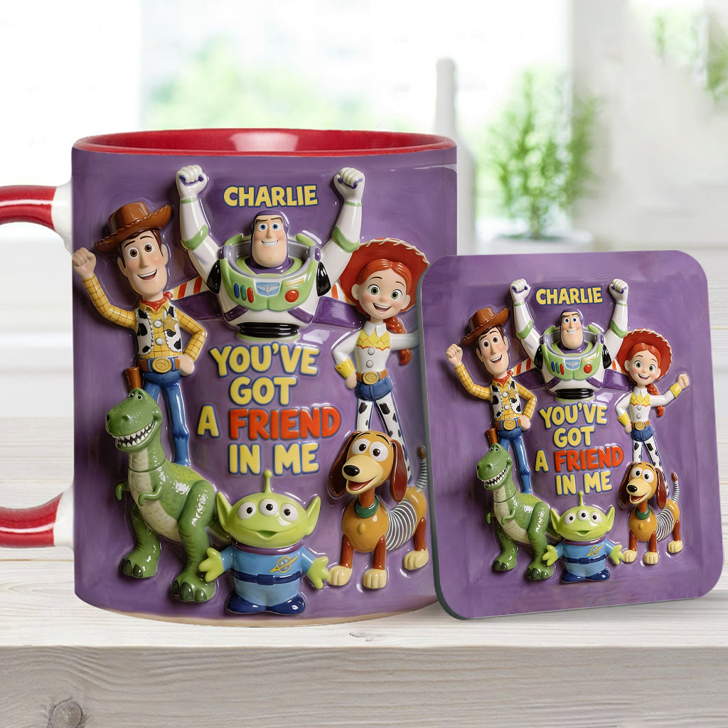 You've Got A Friend In Me - Personalized Toy Story Accent Mug & Coaster