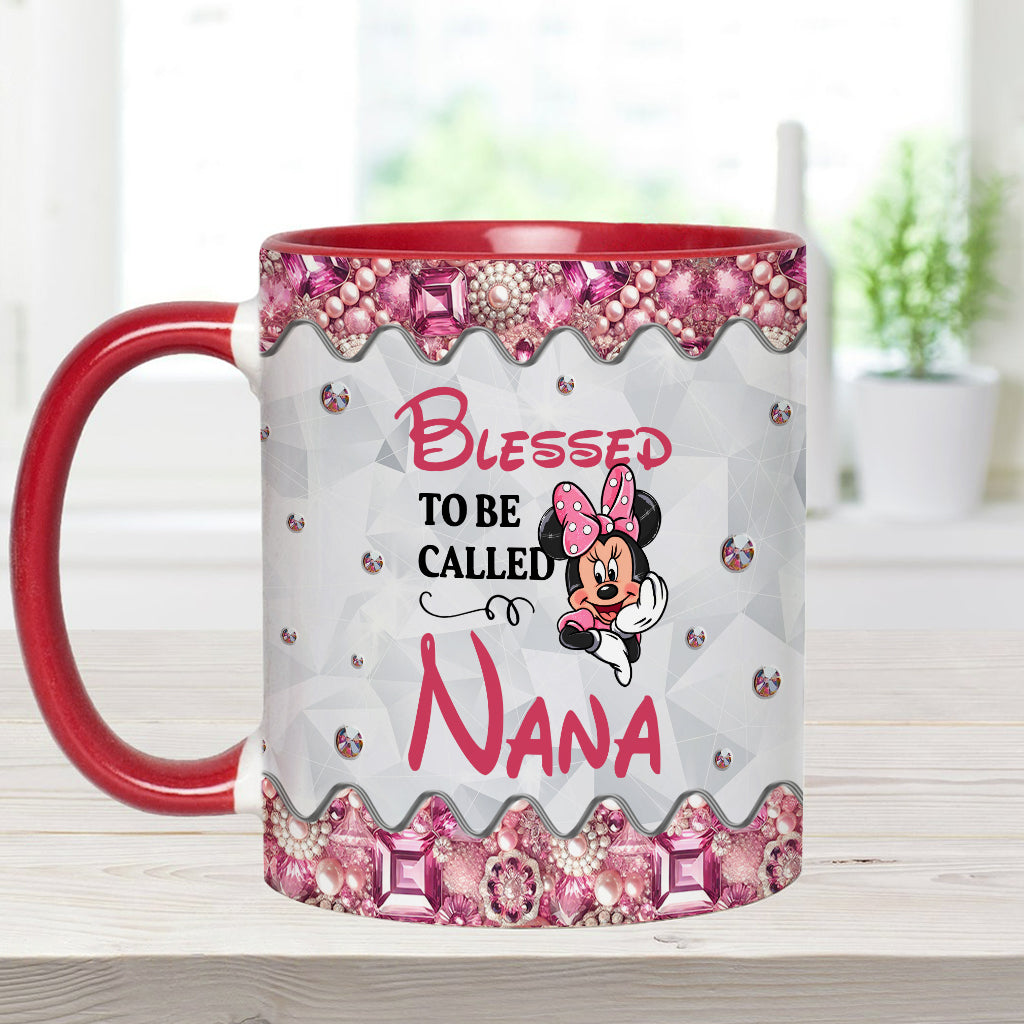 Blessed To Be Called - Personalized Grandma Accent Mug