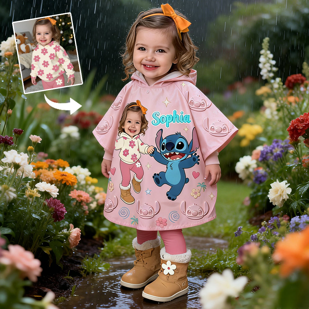 Custom Any Photo - Personalized Ohana Rain Poncho Coat