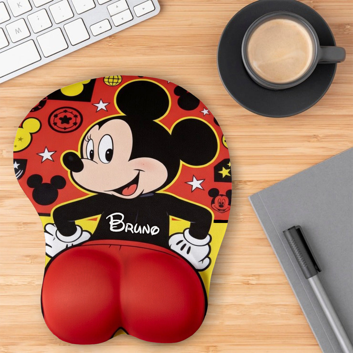 Cartoon Mouse Lover, Funny Gift for Co-workers - Personalized Mouse 3D Mouse Pad