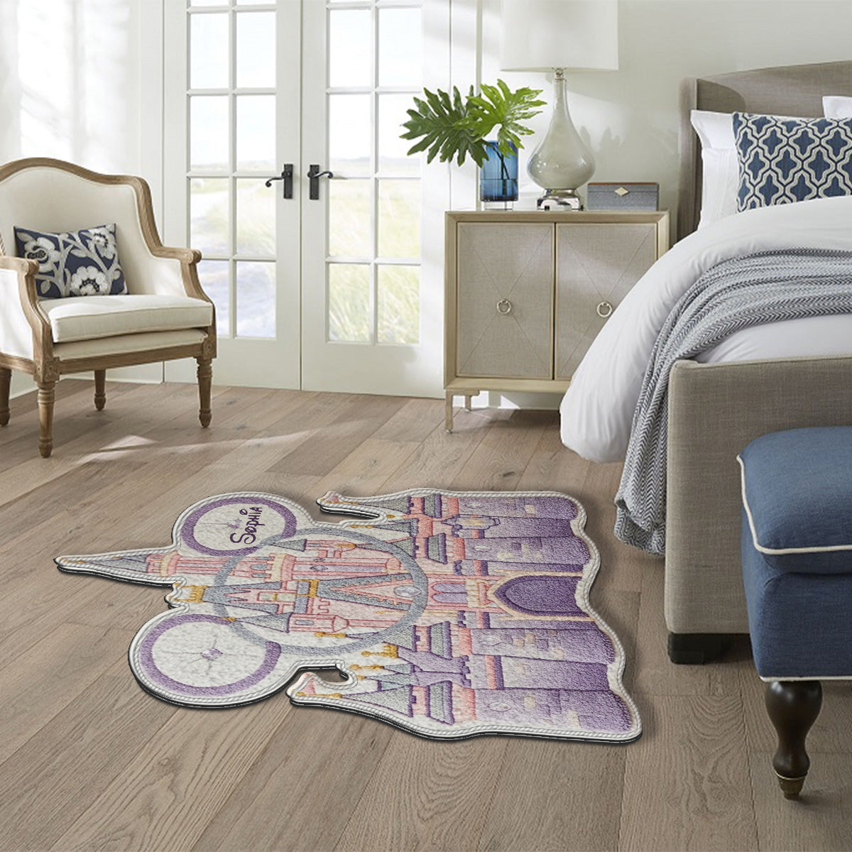 Magical Castle - Personalized Mouse Shaped Doormat/ Rug