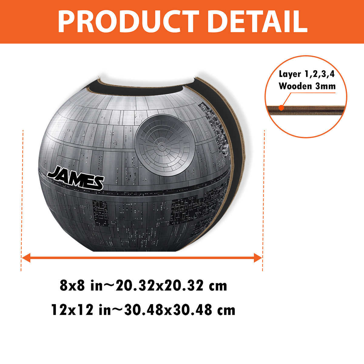 Dark Star - Personalized The Force Wooden Pen Holder