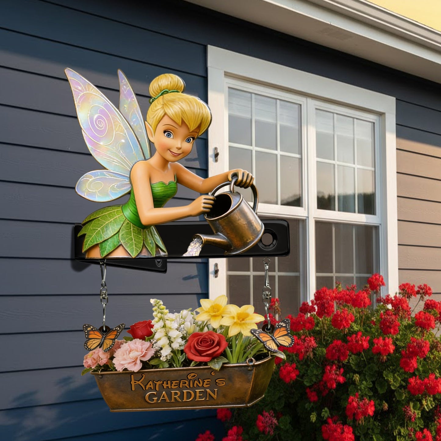 Fairy Garden - Personalized Flying Fairy Wooden Wall Mount Sign