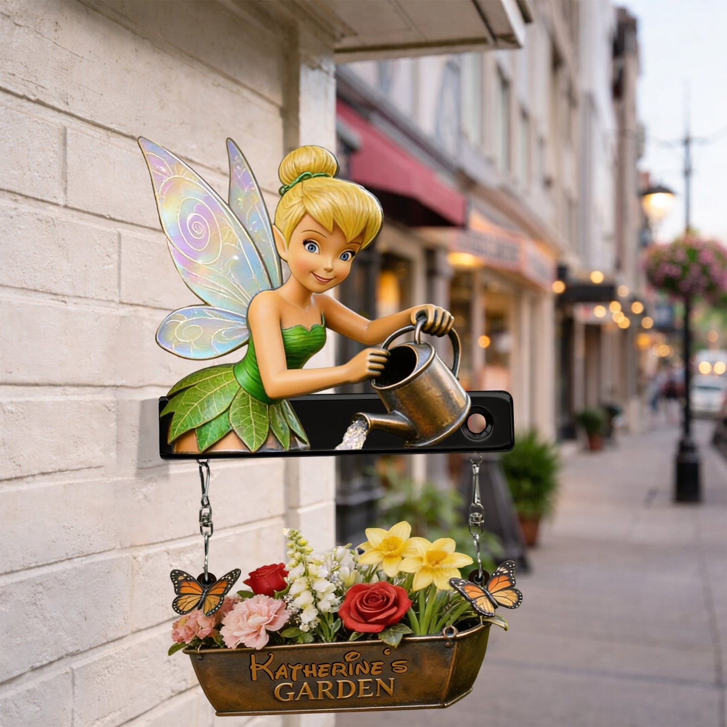Fairy Garden - Personalized Flying Fairy Wooden Wall Mount Sign