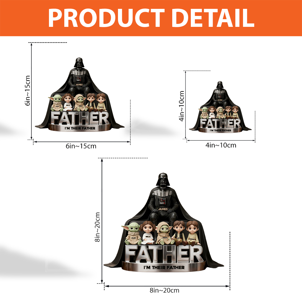 I'm Their Father - Personalized The Force Custom Shaped Acrylic Plaque