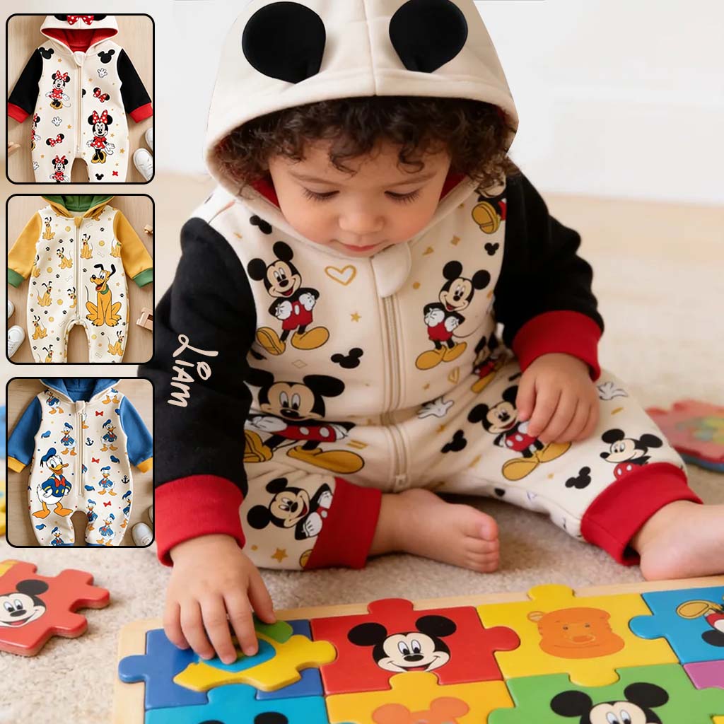 Magical Friend - Personalized Mouse Hooded Jumpsuit
