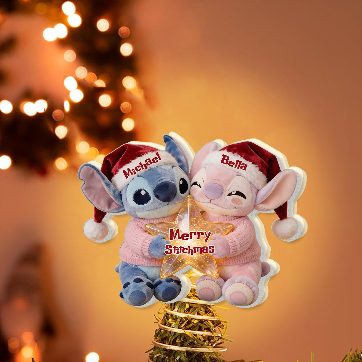 I'm Yours. No Returns Or Refunds - Personalized Ohana LED Light Tree Topper