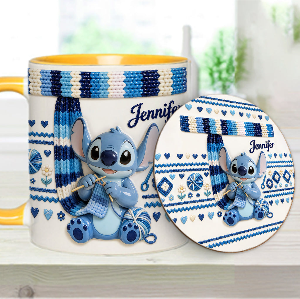Ohana Loves Crocheting - Personalized Ohana Accent Mug & Coaster