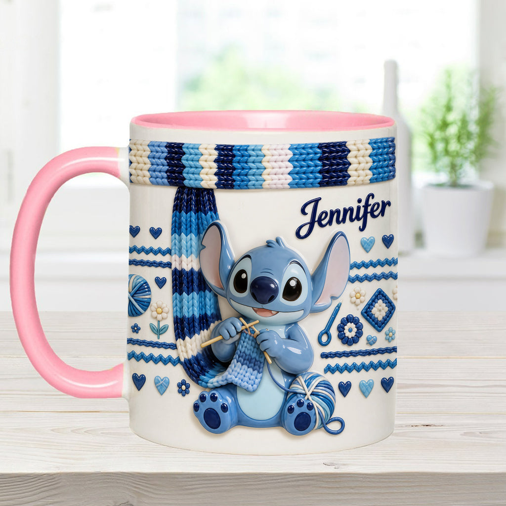Ohana Loves Crocheting - Personalized Ohana Accent Mug & Coaster