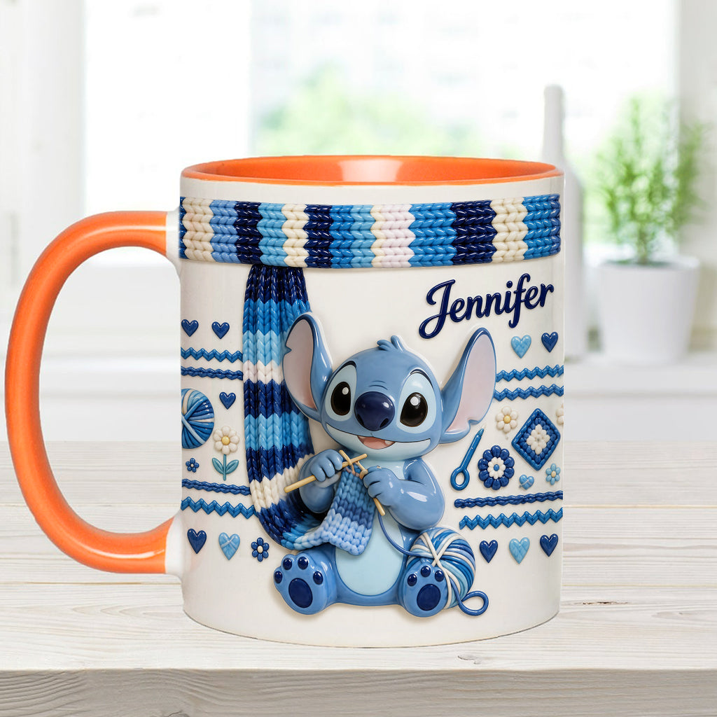 Ohana Loves Crocheting - Personalized Ohana Accent Mug & Coaster