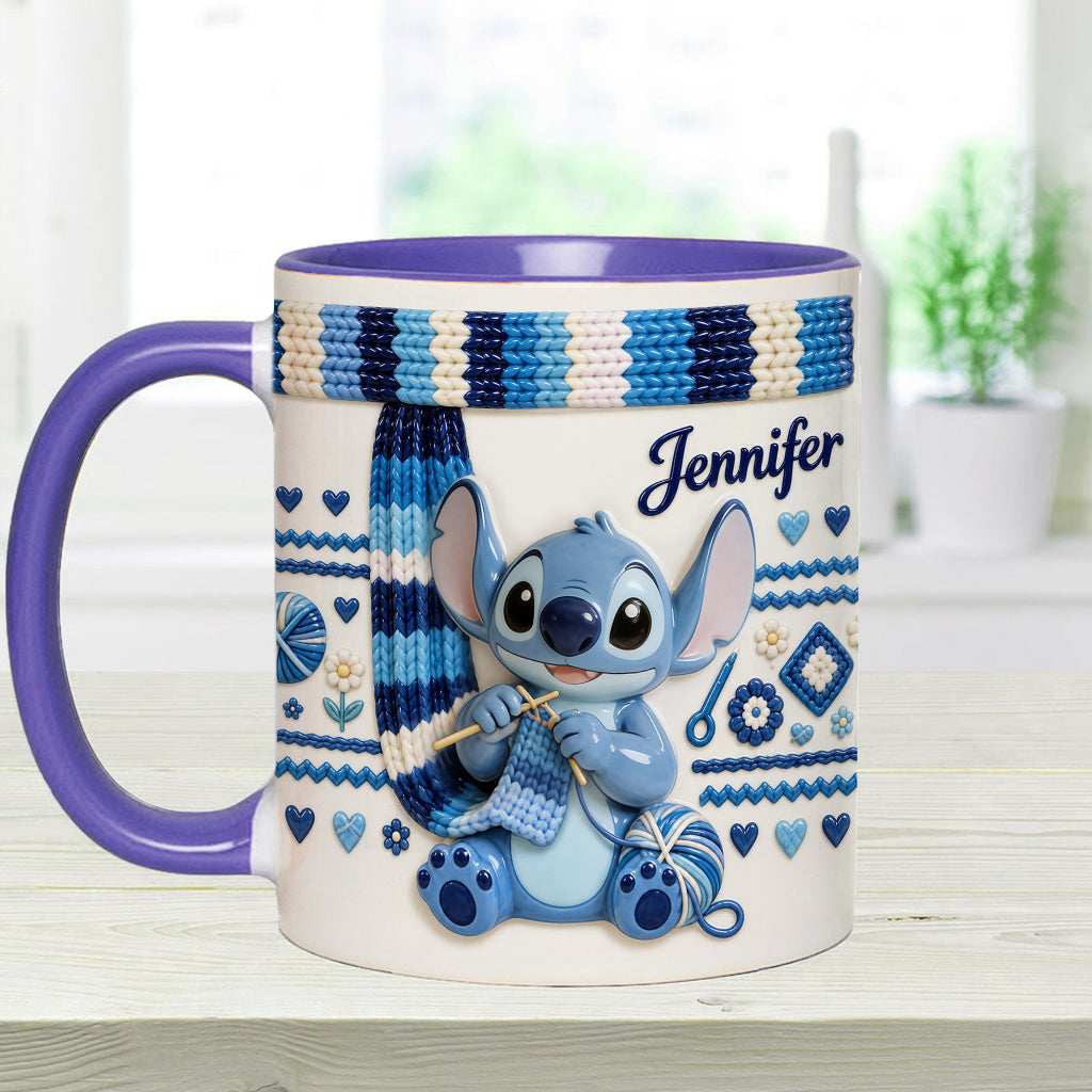 Ohana Loves Crocheting - Personalized Ohana Accent Mug & Coaster