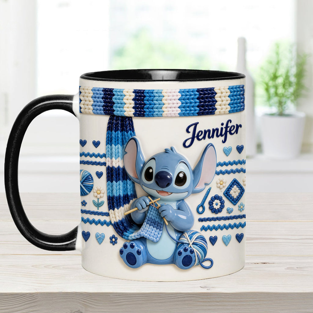 Ohana Loves Crocheting - Personalized Ohana Accent Mug & Coaster