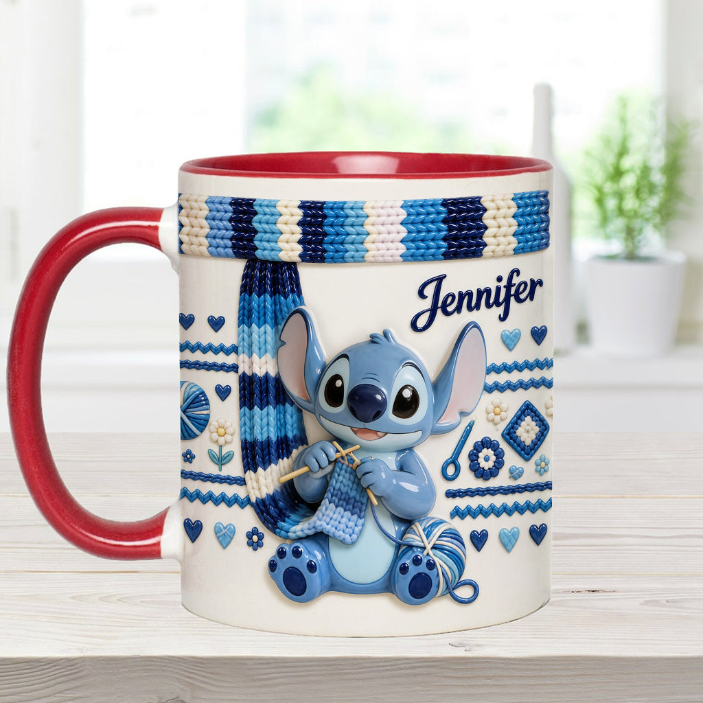 Ohana Loves Crocheting - Personalized Ohana Accent Mug & Coaster