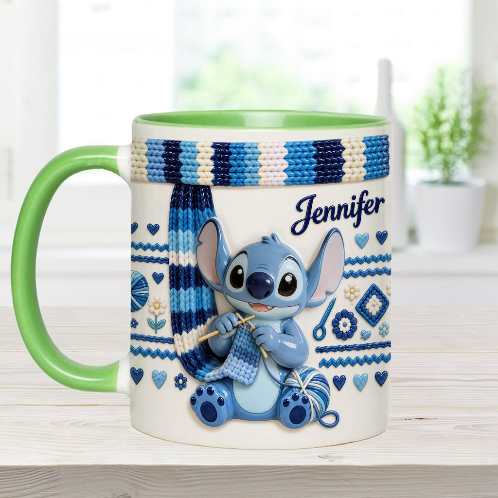 Ohana Loves Crocheting - Personalized Ohana Accent Mug & Coaster