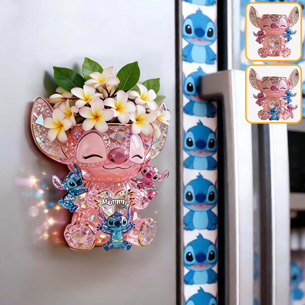 Cute Sparkling Alien - Personalized Ohana Magnetic Flower Vase