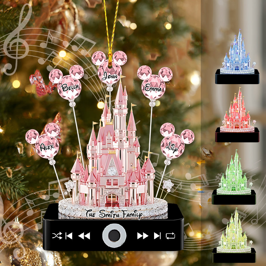 Merry Christmas To Family - Personalized Mouse Music Ornament
