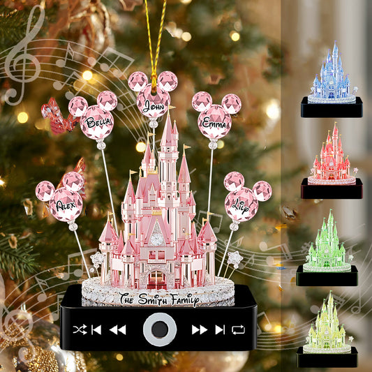 Merry Christmas To Family - Personalized Mouse Music Ornament