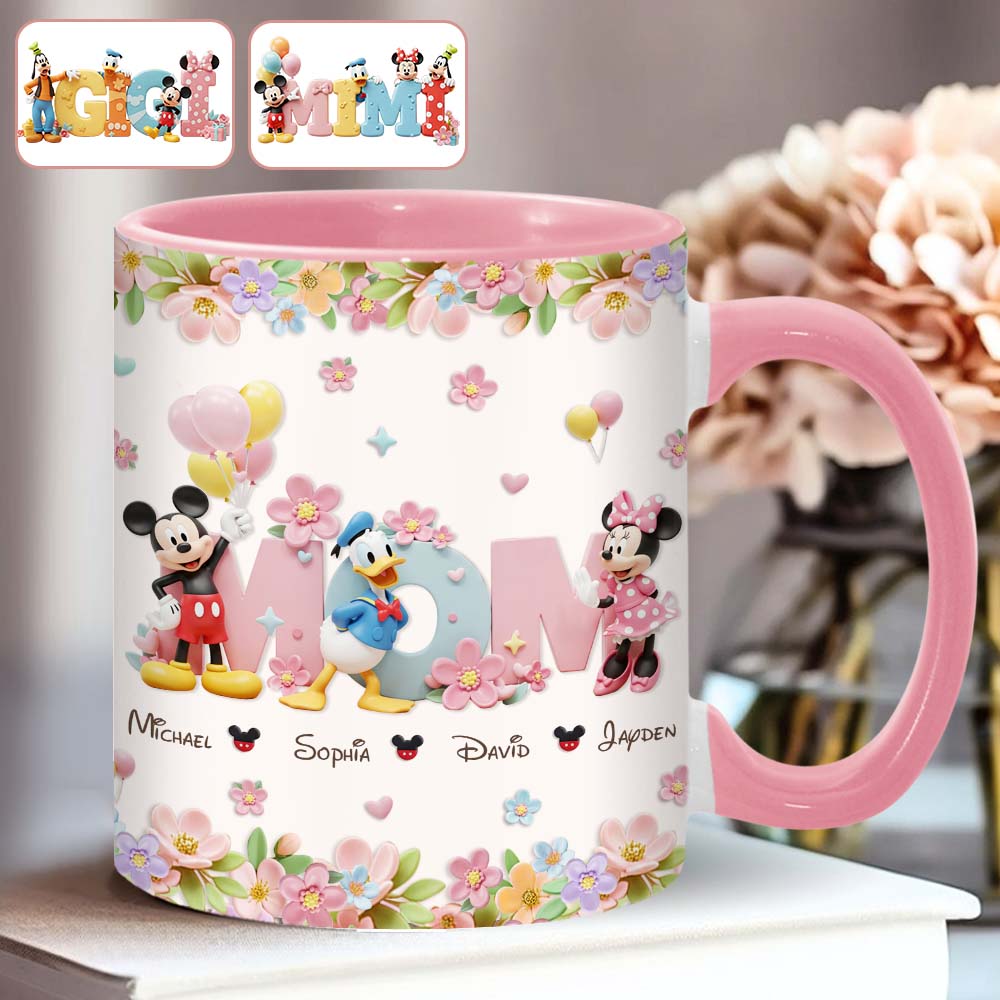 I Love You Mom - Personalized Mouse Accent Mug